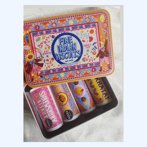 Open image in slideshow, FINE INDIAN BISCUITS - limited edition celebration tin
